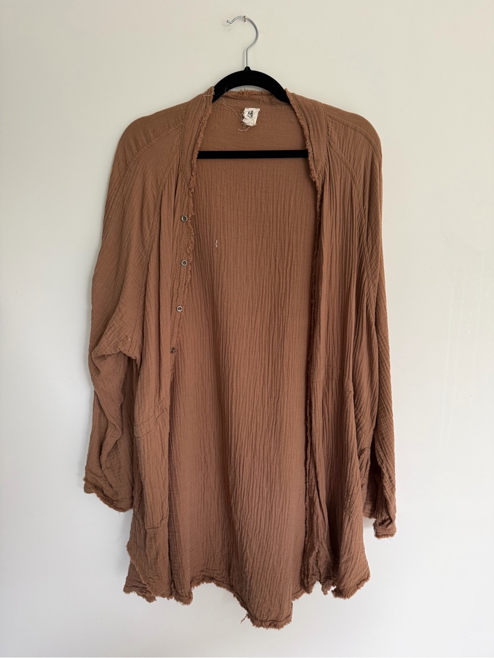 VICI Brown Gauze Shirt Dress / Duster | Size Large